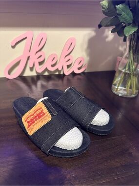 Blue Jean Denim Slide Sandals sizes 6, 7, 8, 9, 10
